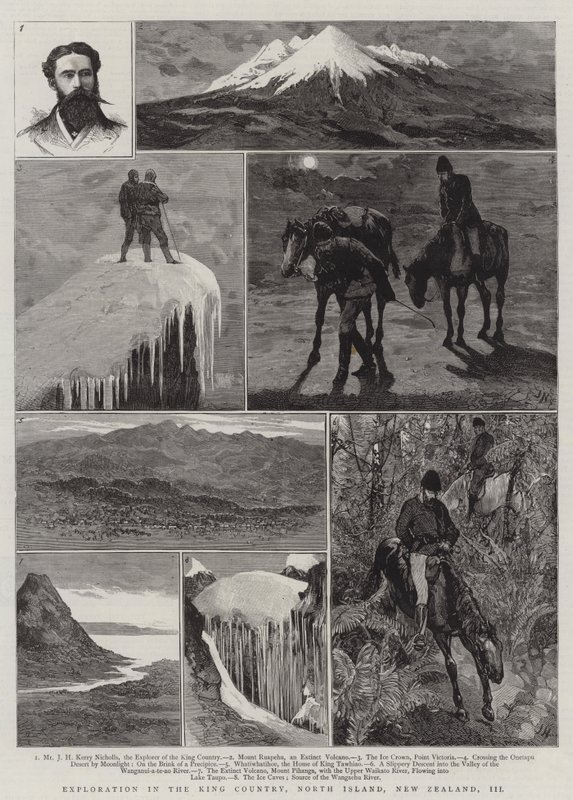 Exploration in the King Country, North Island, New Zealand, III by Joseph Nash