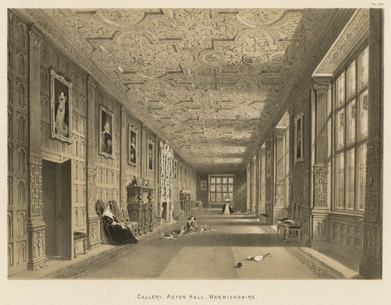 Gallery, Aston Hall, Warwickshire by Joseph Nash