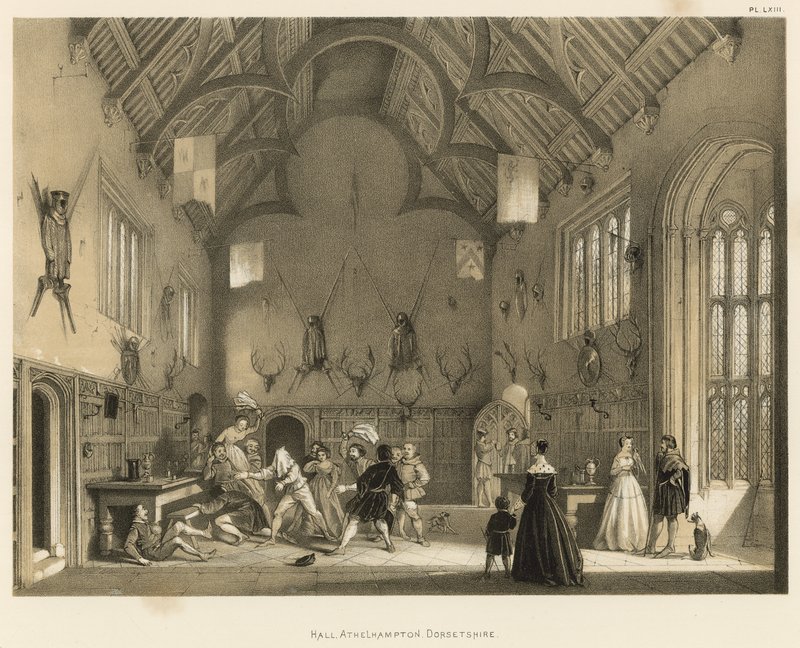 Hall, Athelhampton, Dorsetshire by Joseph Nash