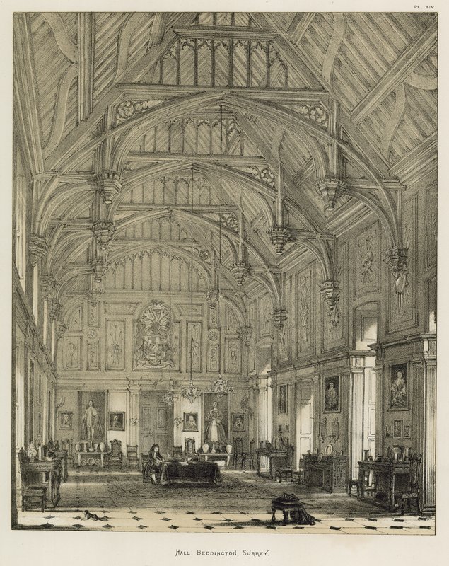 Hall, Beddington, Surrey by Joseph Nash
