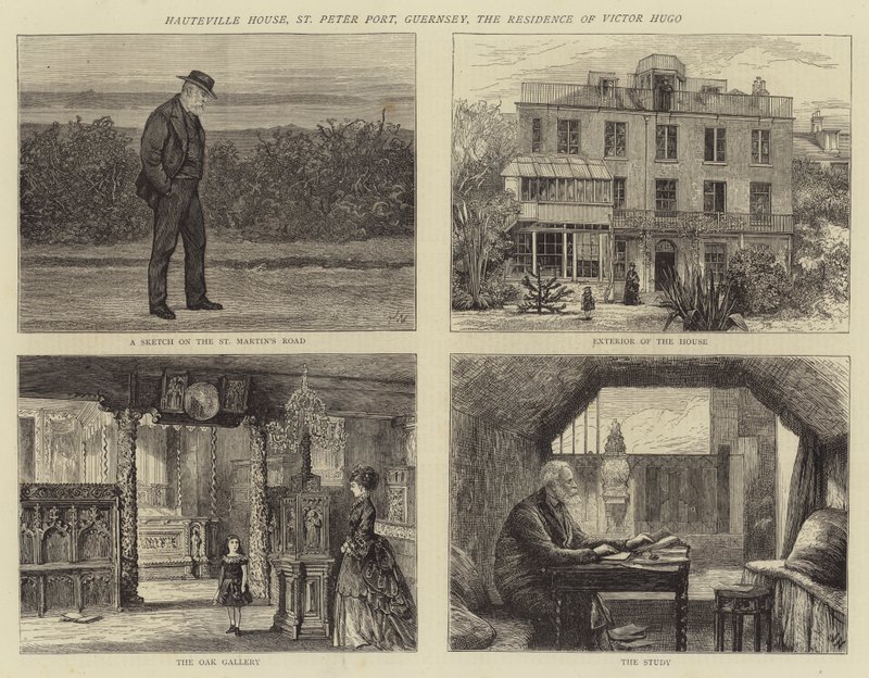 Hauteville House, St Peter Port, Guernsey, the Residence of Victor Hugo by Joseph Nash