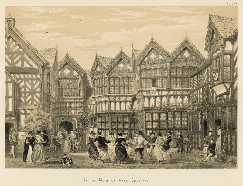 Little Moreton Hall, Cheshire by Joseph Nash
