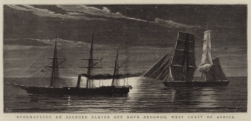 Overhauling an Alleged Slaver off Novo Redondo, West Coast of Africa by Joseph Nash