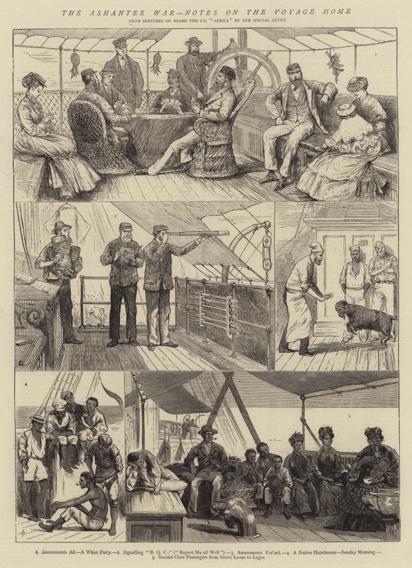The Ashantee War, Notes on the Voyage Home by Joseph Nash