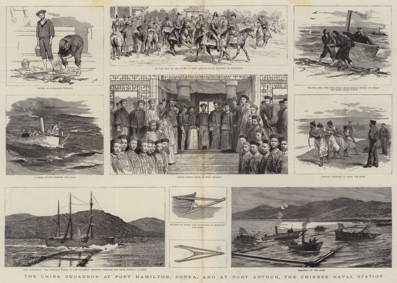 The China Squadron at Port Hamilton, Korea, and at Port Arthur, the Chinese Naval Station by Joseph Nash