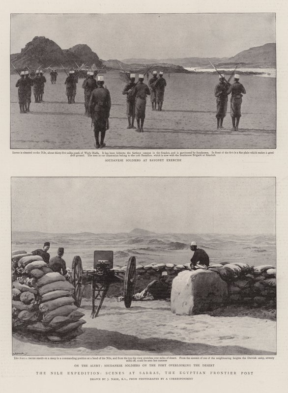 The Nile Expedition, Scenes at Sarras, the Egyptian Frontier Post by Joseph Nash