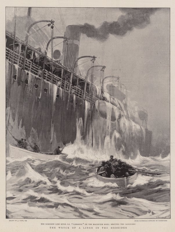 The Wreck of a Liner in the Hebrides by Joseph Nash
