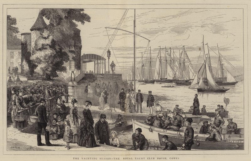 The Yachting Season, the Royal Yacht Club House, Cowes by Joseph Nash