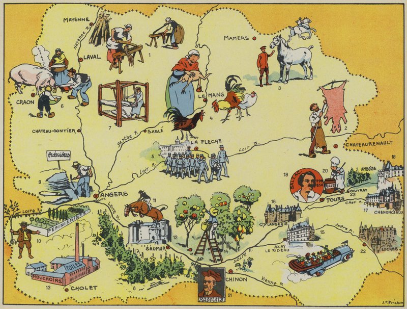 Maine-Anjou-Touraine by Joseph Porphyre Pinchon
