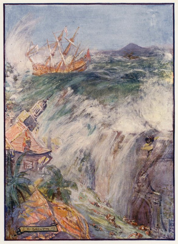 Destruction of Port Royal, Jamaica by Joseph Ratcliffe (after) Skelton