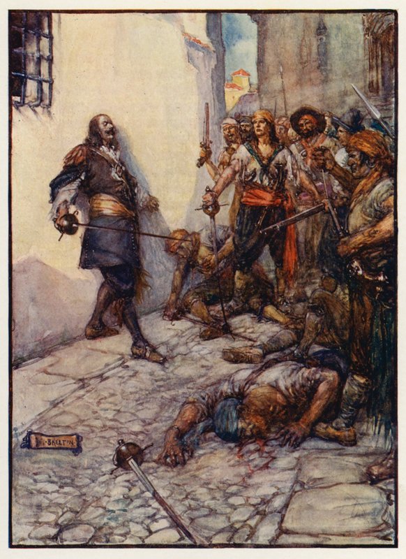 Fiercely and long this gallant man fought by Joseph Ratcliffe (after) Skelton