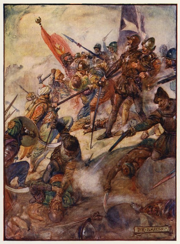 Jean Parisot de la Valette at the Great Siege of Malta by Joseph Ratcliffe (after) Skelton