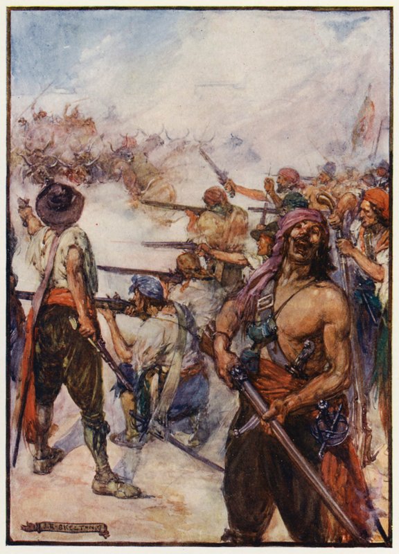 Sack of Panama by Henry Morgan by Joseph Ratcliffe (after) Skelton