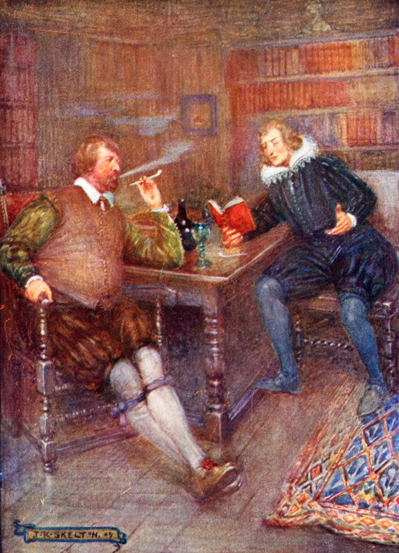 Ben Jonson (Left) in Conversation with William Drummond by Joseph Ratcliffe Skelton