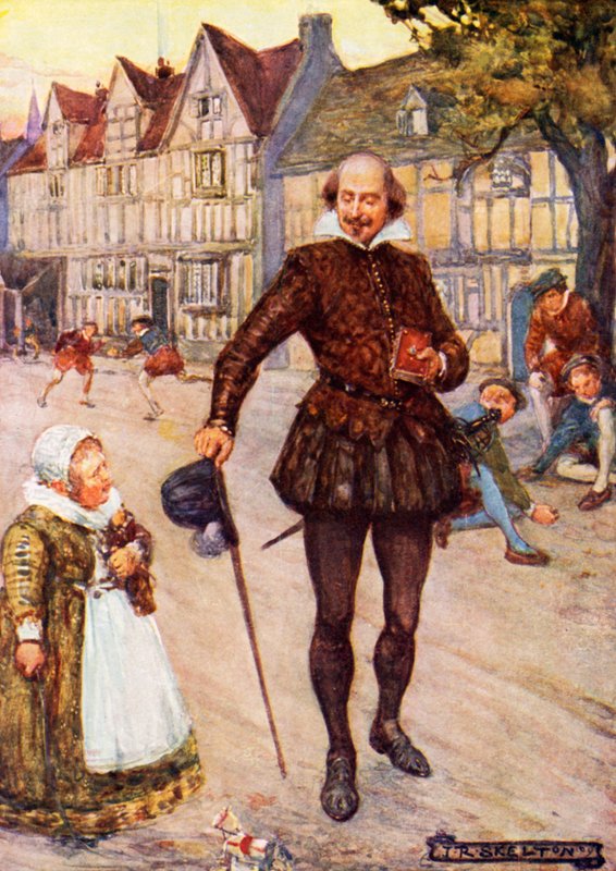 William Shakespeare in Stratford-upon-Avon by Joseph Ratcliffe Skelton