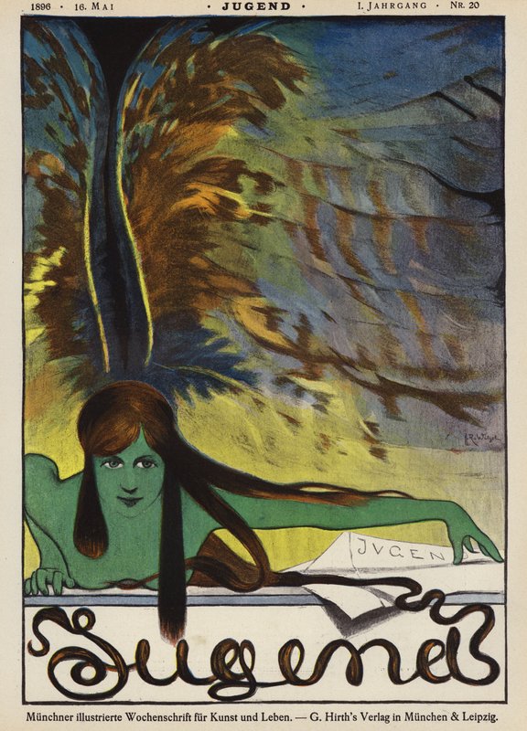 Cover illustration for Jugend magazine by Joseph Rudolf Witzel