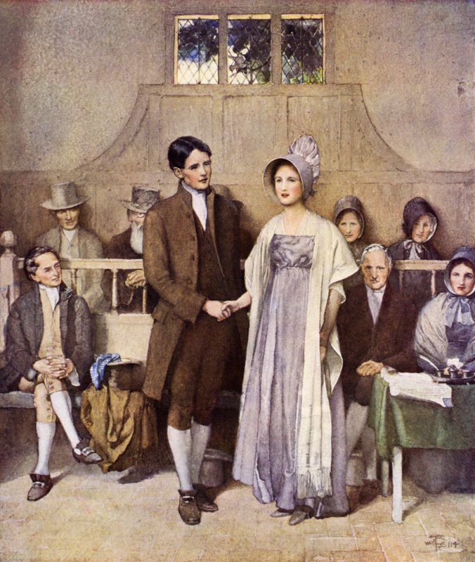 A Quaker Wedding, Love and Loyalty by Joseph Walter West