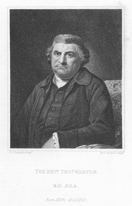 The Reverend Thomas Warton, English literary historian critic and poet by Joshua (after) Reynolds