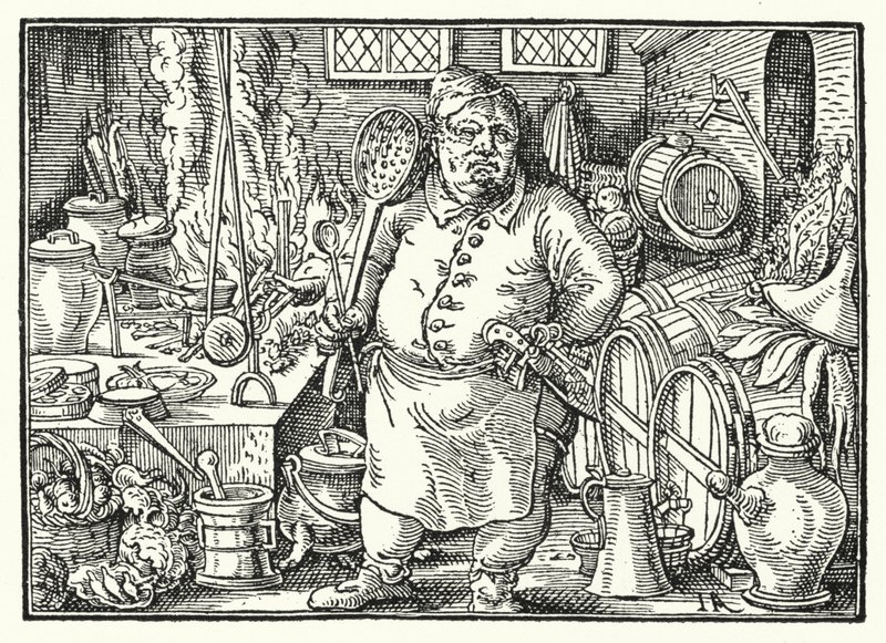 Kitchen scene by Jost (after) Amman