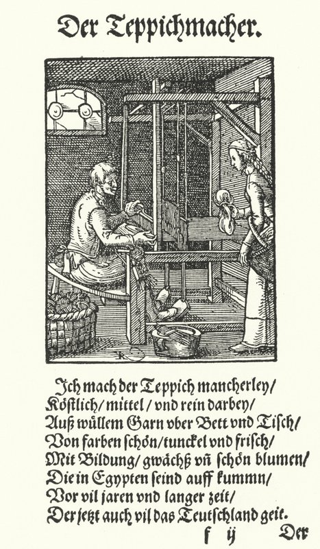 The Tapestry Weaver by Jost (after) Amman