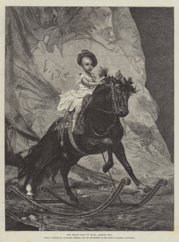 The Infant King of Spain, Alfonso XIII, Now on Exhibition at the French Gallery, Pall-Mall by Joszi Arpad Koppay
