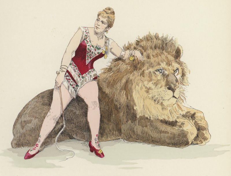 Female Lion Tamer by Jules Arsene Garnier