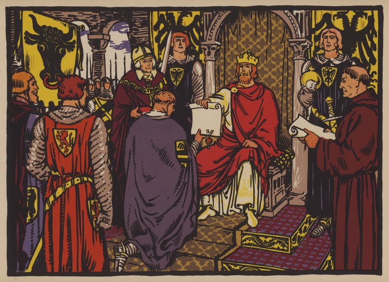 The Holy Roman Emperor Henry VII granting imperial immediacy to the Canton of Uri by Jules Courvoisier