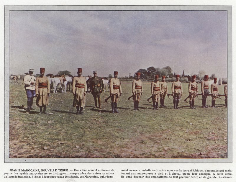 Moroccan Spahis in New Uniform by Jules Gervais Courtellemont