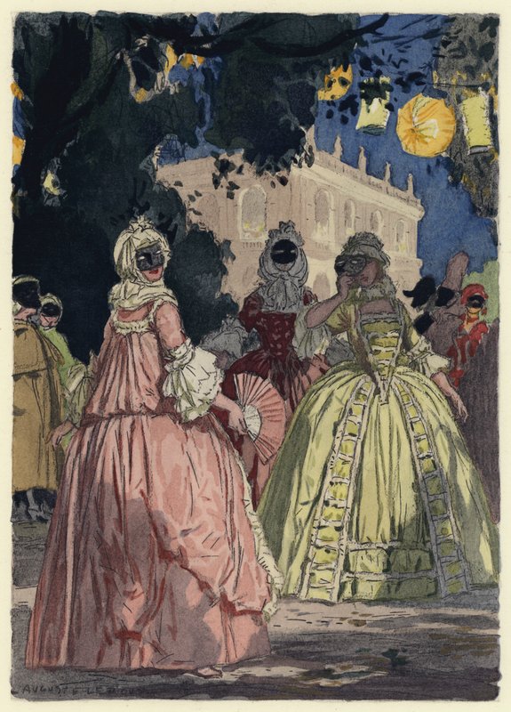 Illustration for memoirs of Casanova by Jules Marie Auguste Leroux