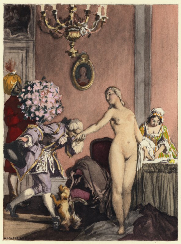 Illustration for memoirs of Casanova by Jules Marie Auguste Leroux