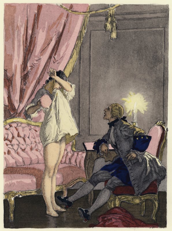 Illustration for memoirs of Casanova by Jules Marie Auguste Leroux