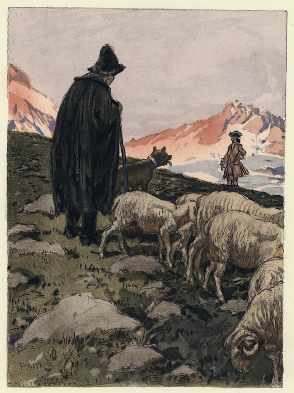 Illustration for memoirs of Casanova by Jules Marie Auguste Leroux