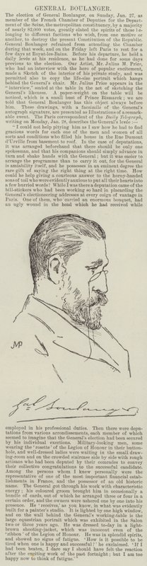 General Boulanger by Julius Mandes Price