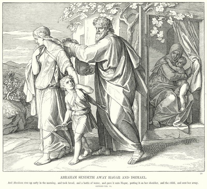 Abraham Sends Away Hagar and Ishmael by Julius (after) Schnorr von Carolsfeld