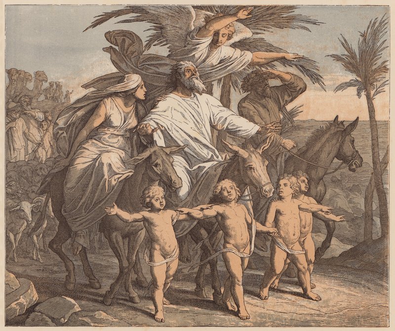 Abraham Beholding the Promised Land, Genesis, XII, 7 by Julius (after) Schnorr von Carolsfeld