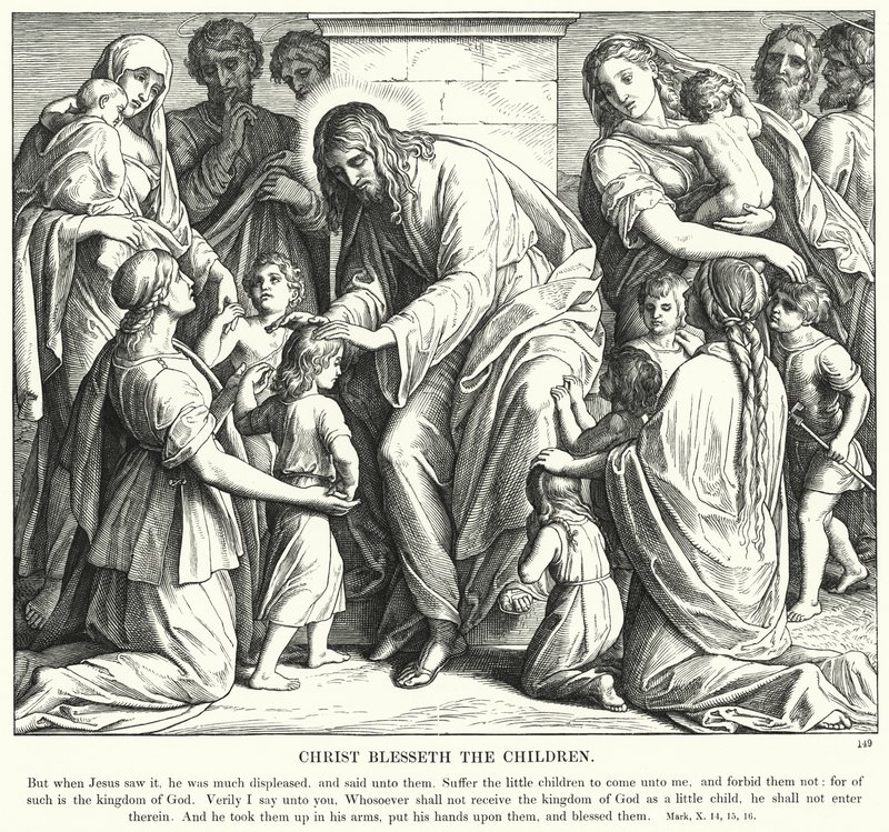 Christ Blesses the Children by Julius (after) Schnorr von Carolsfeld