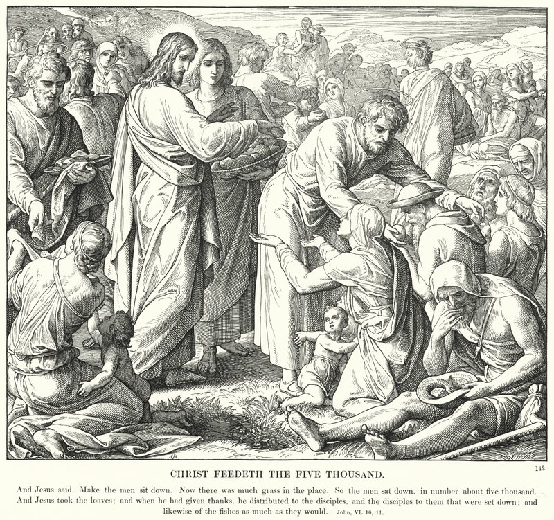 Christ Feeds the Five Thousand by Julius (after) Schnorr von Carolsfeld