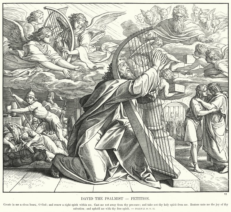 David the Psalmist, Petition by Julius (after) Schnorr von Carolsfeld