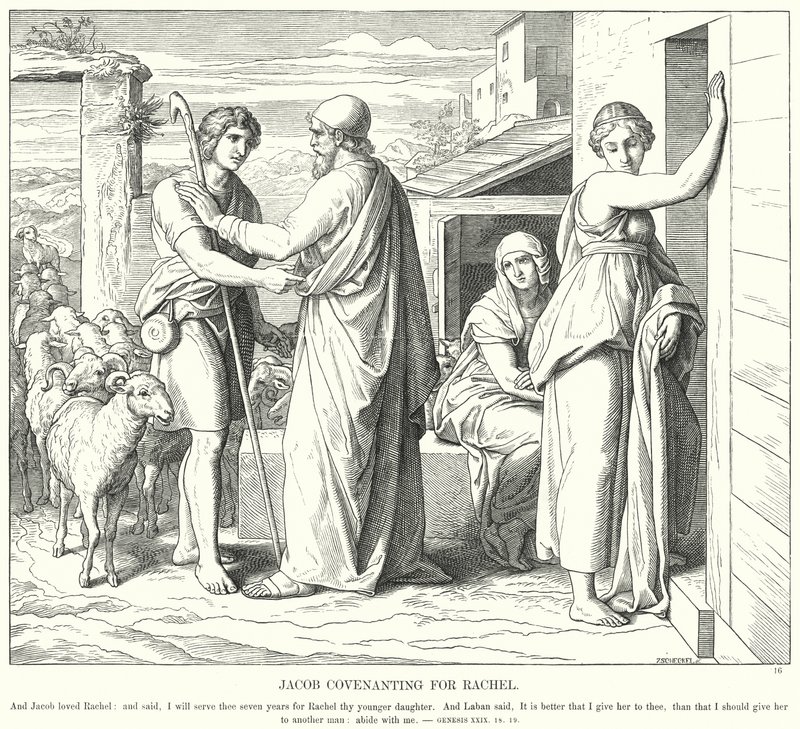 Jacob Covenanting for Rachel by Julius (after) Schnorr von Carolsfeld