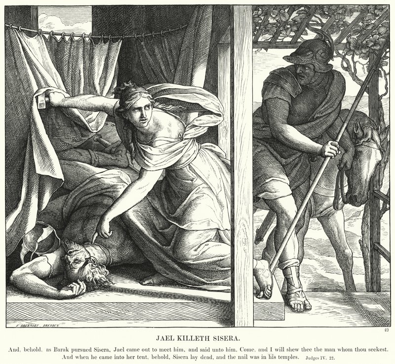 Jael Killeth Sisera by Julius (after) Schnorr von Carolsfeld