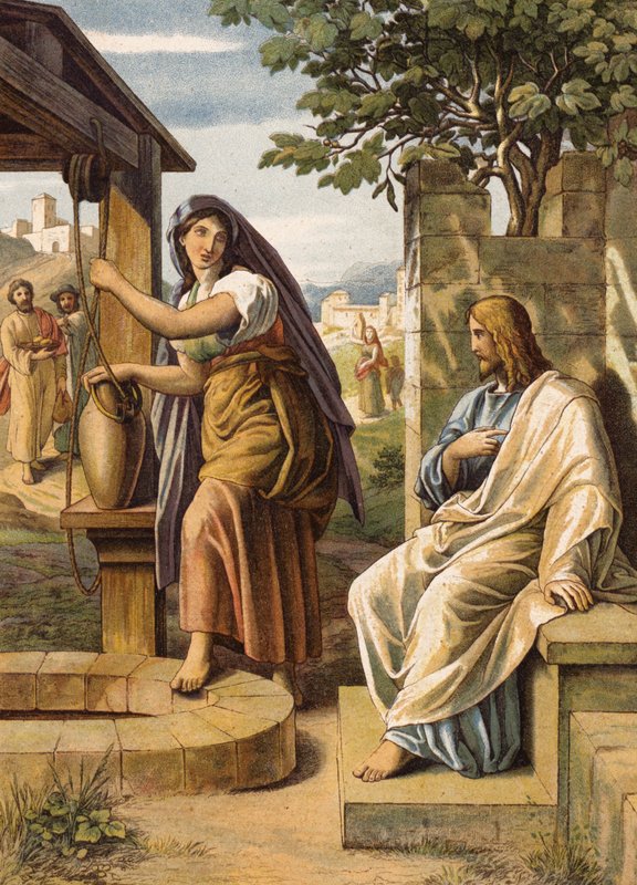 Jesus and the Woman of Samaria by Julius (after) Schnorr von Carolsfeld