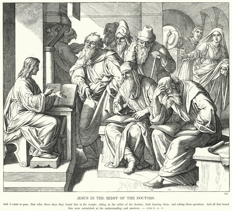 Jesus in the Midst of the Doctors by Julius (after) Schnorr von Carolsfeld