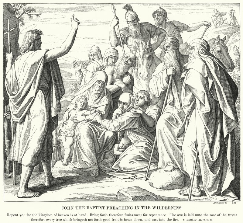 John the Baptist Preaching in the Wilderness by Julius (after) Schnorr von Carolsfeld