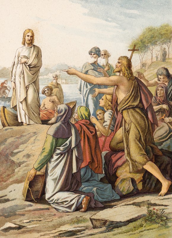 John the Baptist Proclaims Christ by Julius (after) Schnorr von Carolsfeld
