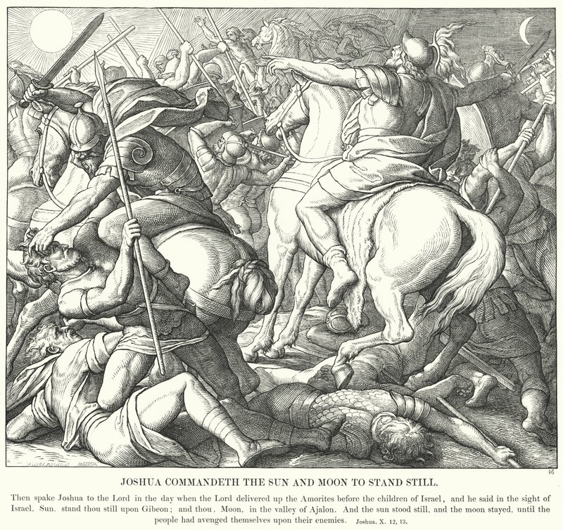 Joshua Commands the Sun and Moon to Stand Still by Julius (after) Schnorr von Carolsfeld
