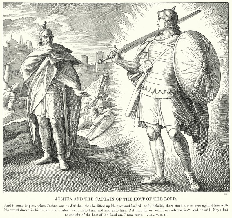 Joshua and the Captain of the Host of the Lord by Julius (after) Schnorr von Carolsfeld