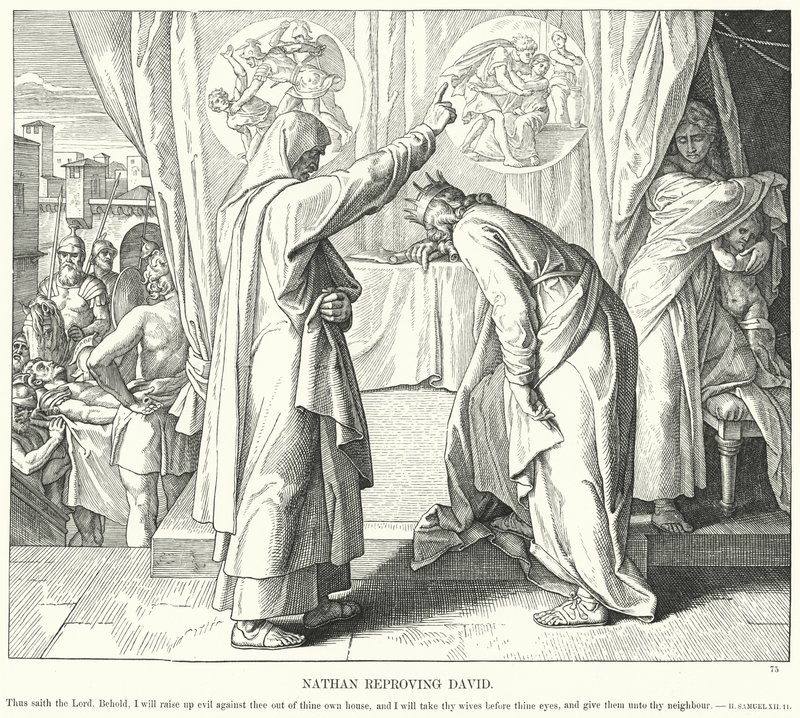 Nathan Reproving David by Julius (after) Schnorr von Carolsfeld