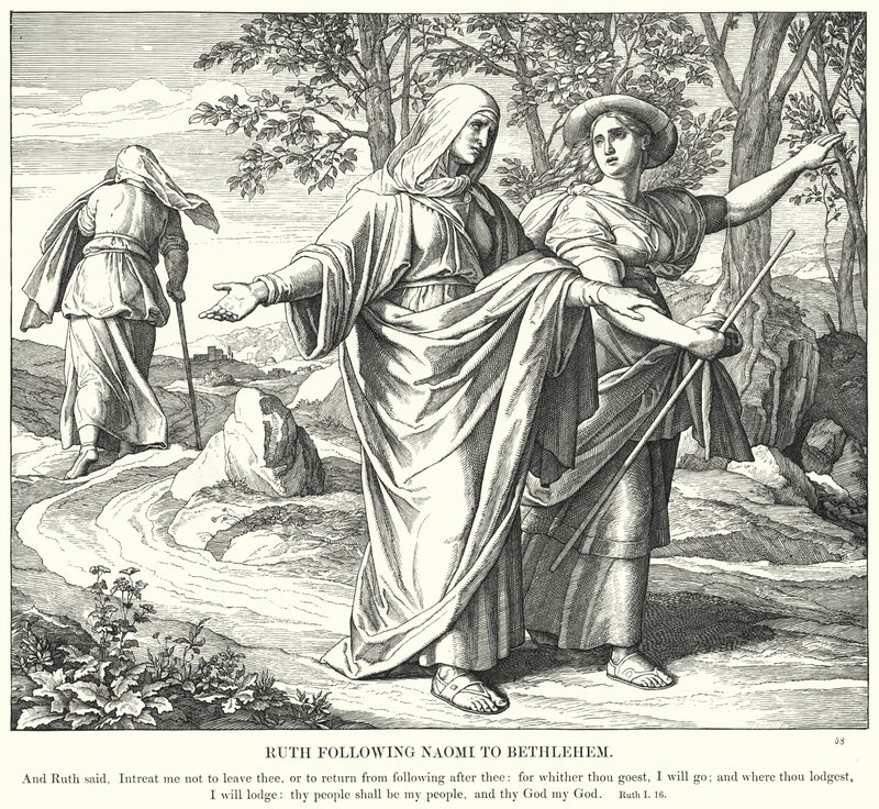 Ruth Following Naomi to Bethlehem by Julius (after) Schnorr von Carolsfeld