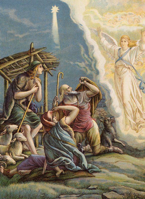 Shepherds Receive Good Tidings by Julius (after) Schnorr von Carolsfeld