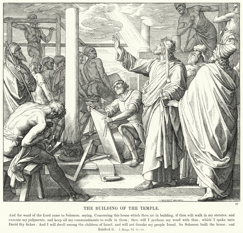 The Building of the Temple by Julius (after) Schnorr von Carolsfeld